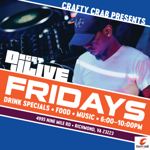 DJ iGetLive Fridays at Crafty Crab on Nine Mile Road